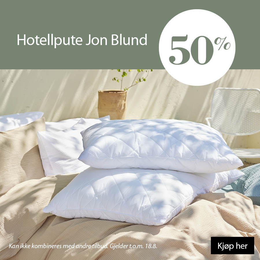 Hotellpute Jon Blund 50%