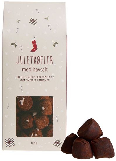 Pop juletrøfler med havsalt 100 g