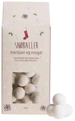 Pop snøballer/marsipankuler