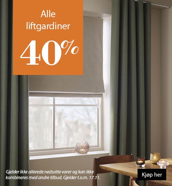 Liftgardiner 40%