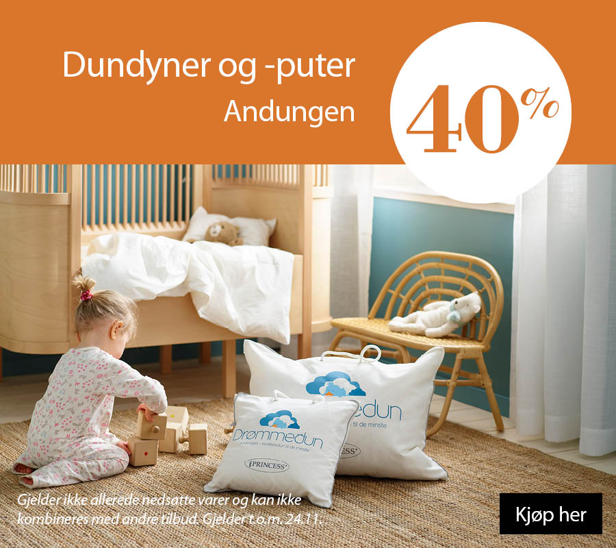 Andungen - dundyner og puter til barn 40%