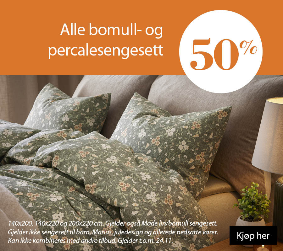 Bomullsengesett 50%