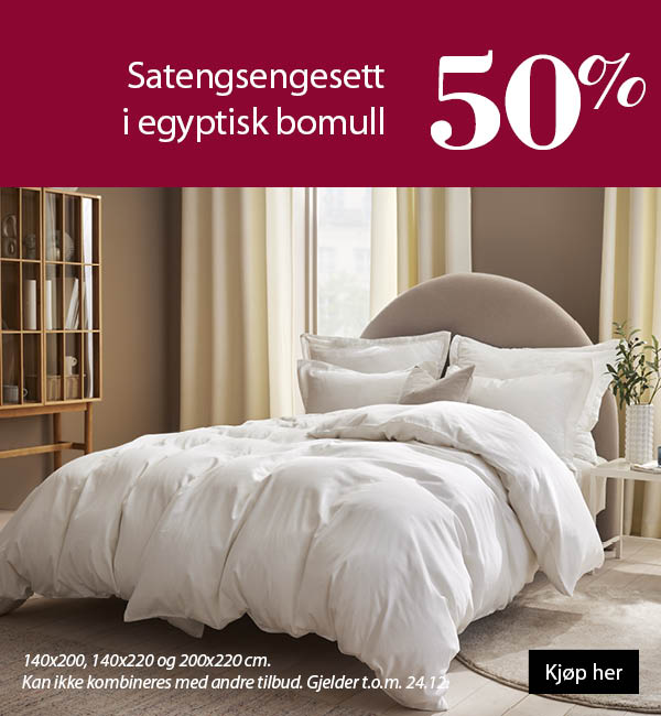 Sengesett i Egyptisk bomull 50%