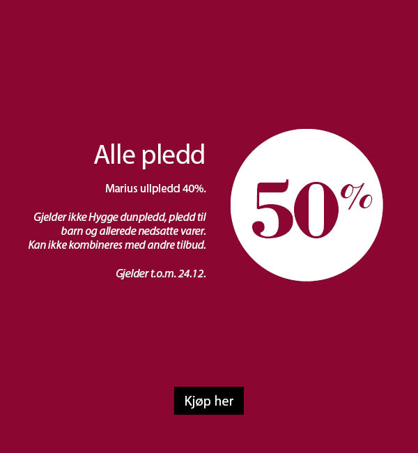 Alle pledd 50%