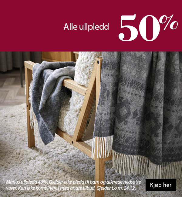 Alle ullpledd 50%