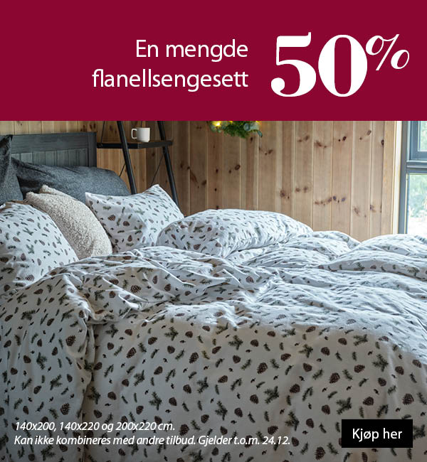 Flanellsengesett 50%